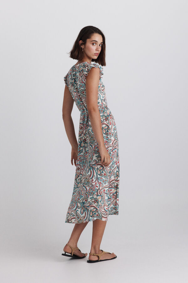 Springfield Vestido estampado sanefa branco