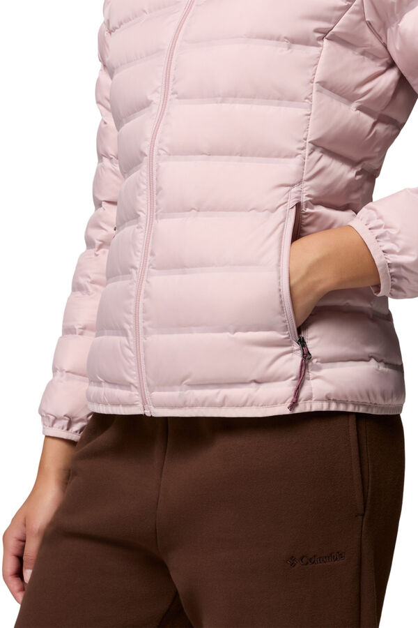 Columbia Casaco de penas com capuz rosa