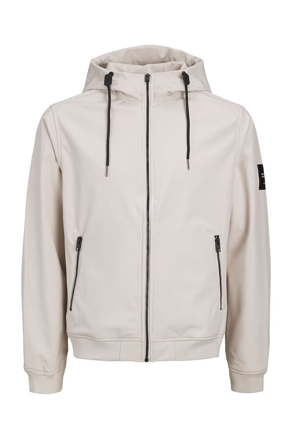 Jack & Jones Jaqueta softshell com capuz. cinzento