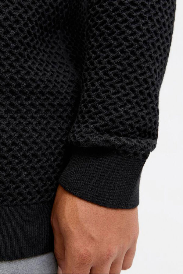 Jack & Jones PLUS Camisola b&aacute;sico de malha liso preto