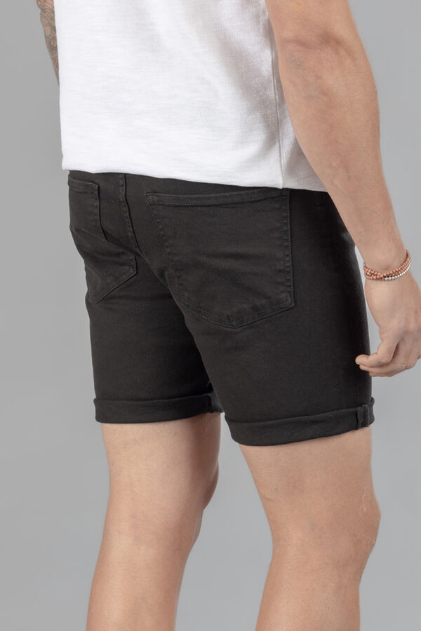 Celopman Bermuda 5 bolsos skinny  preto