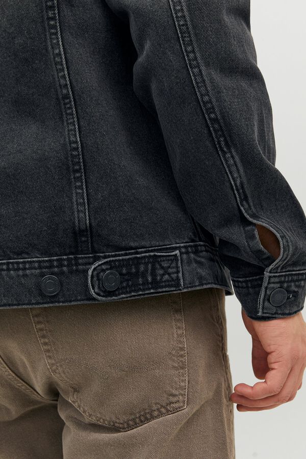 Jack & Jones Blus&atilde;o de ganga regular preto