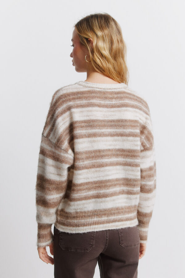 Springfield Camisola riscas degradadas cru