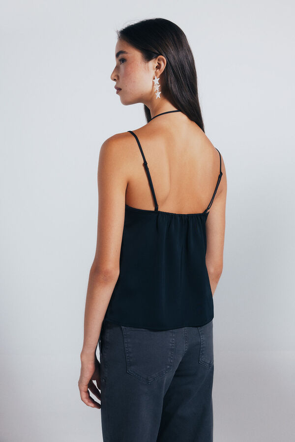 Springfield Top de lingerie de renda preto