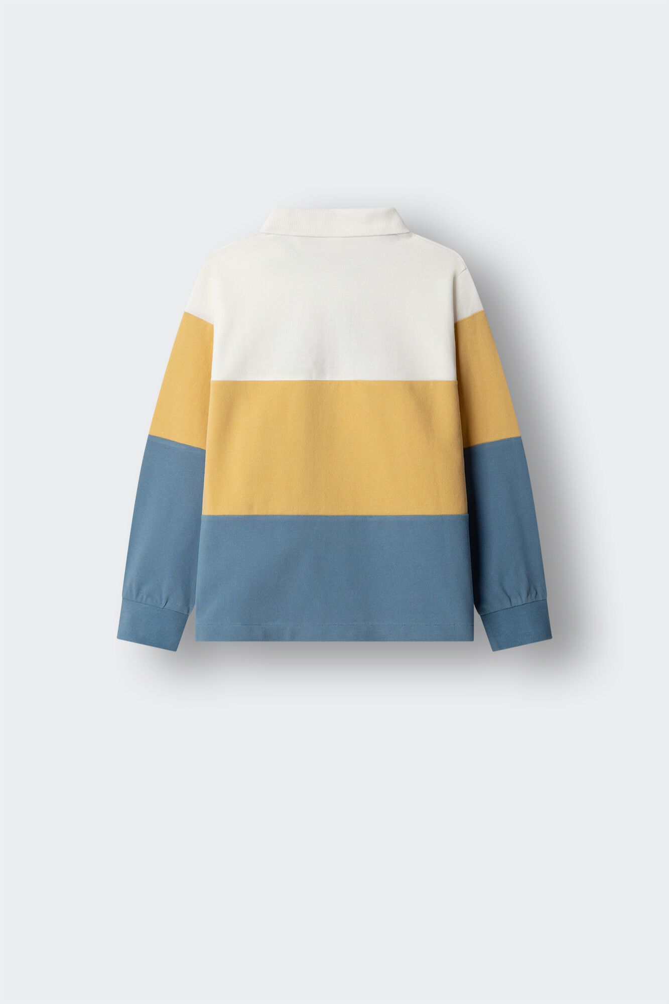 Springfield Kids Polo de manga comprida com recortes e costuras para menino