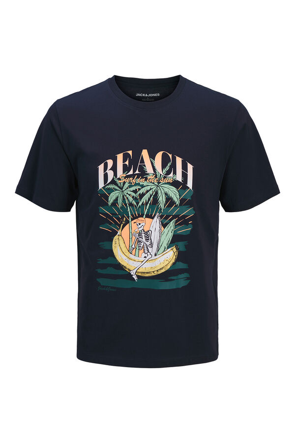 Jack & Jones PLUS Printed short sleeve T-shirt blue