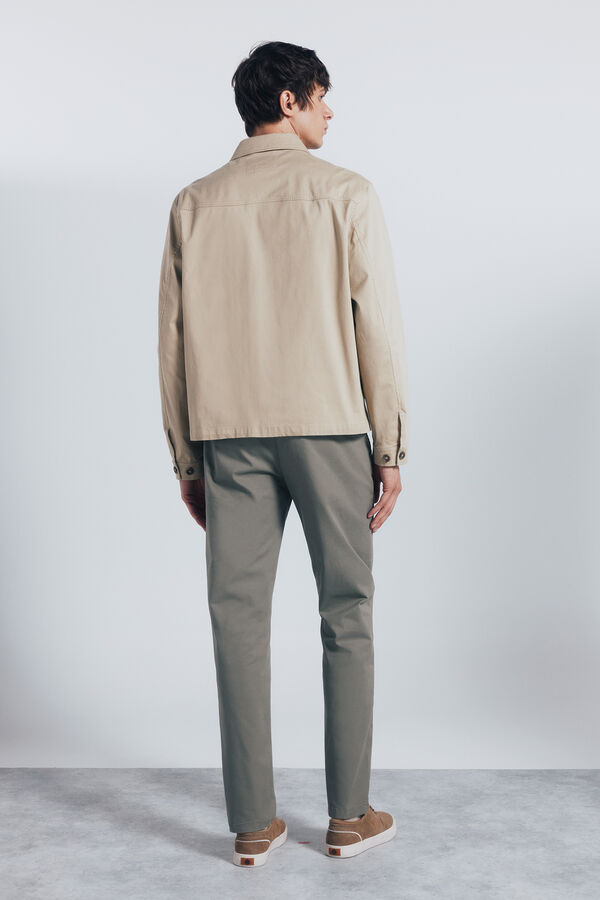 Springfield Calças chino slim fit bege