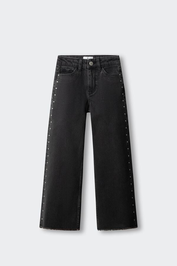 Springfield Kids Cal&ccedil;as wide leg de ganga para menina preto