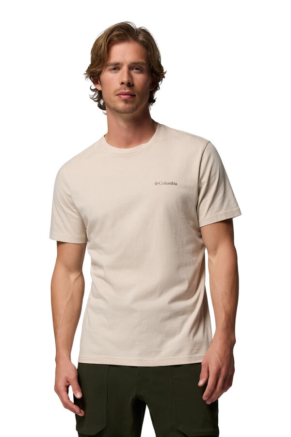 Columbia T-shirt de algodão orgânico bege