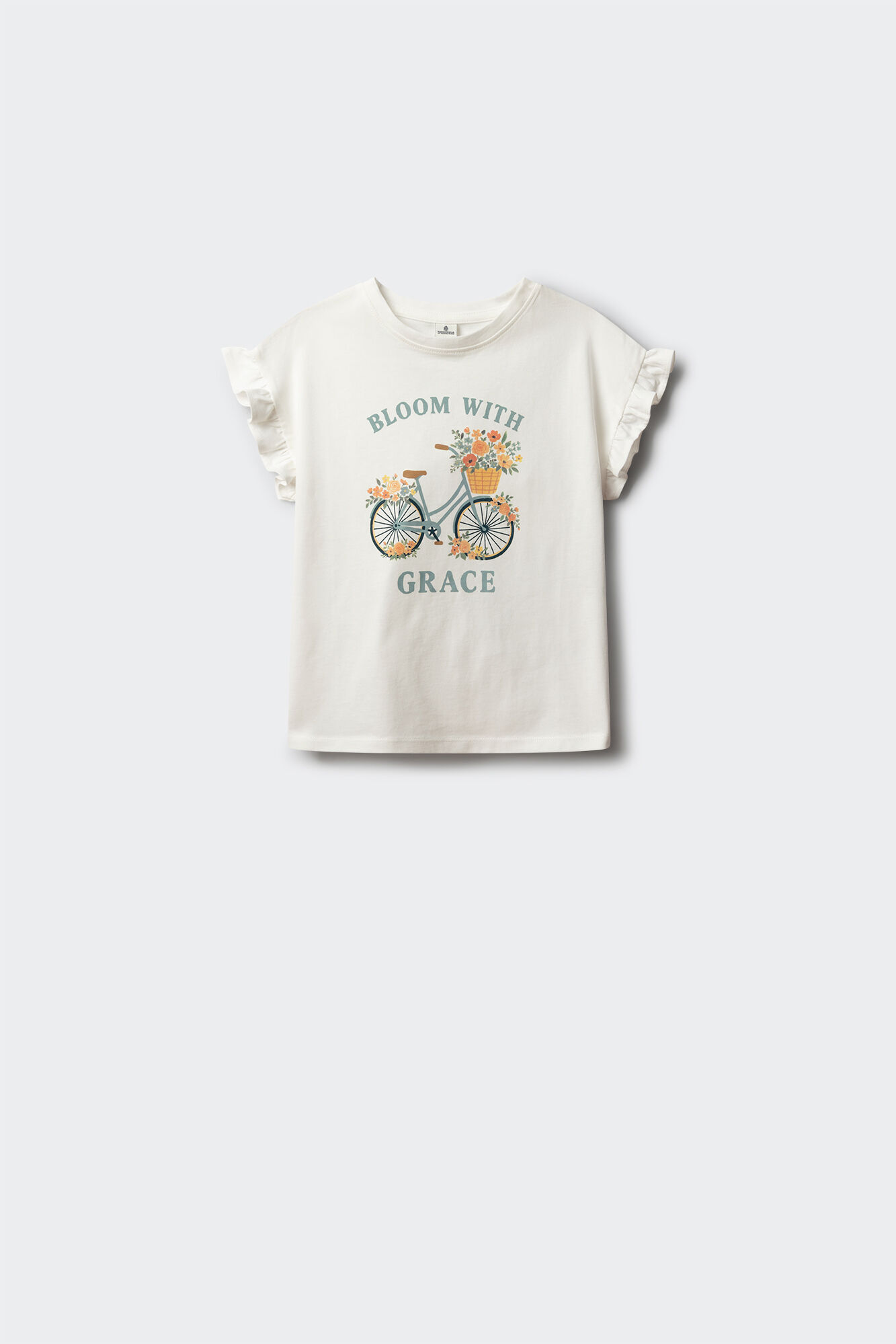 Springfield Kids T-shirt manga curta com bicicleta para menina