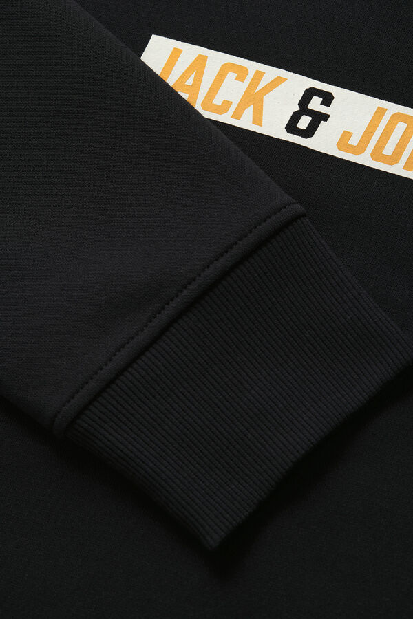 Jack & Jones Sweatshirt regular gola redonda preto