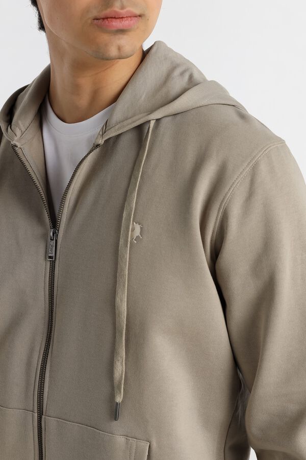 Lois Sweatshirt com fecho-&eacute;clair verde