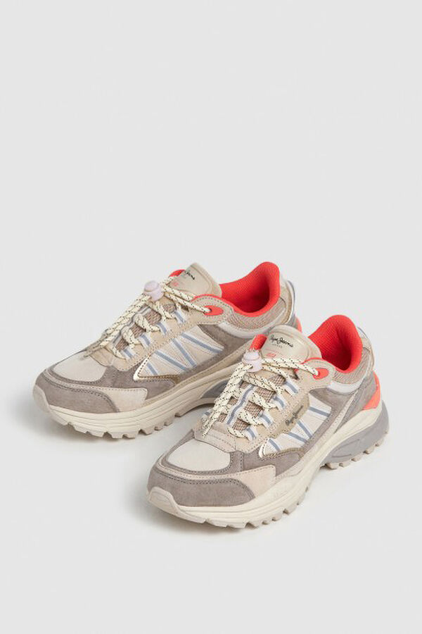 Pepe jeans Sneaker feminino Darren Trek bege