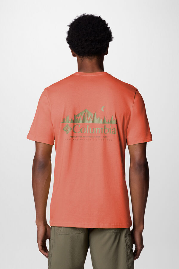 Columbia Camiseta para homem de algodão orgânico Columbia Rapid Ridge™ II vermelho