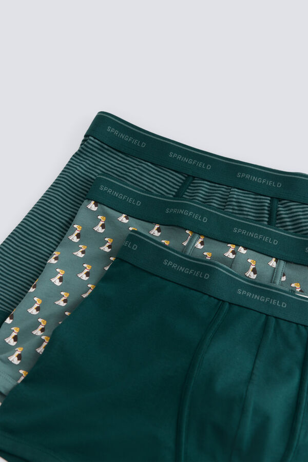 Springfield Pack 3 boxers c&atilde;o verde