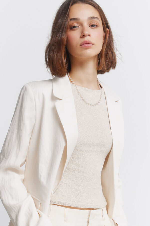 Springfield Blazer gola camiseira cru