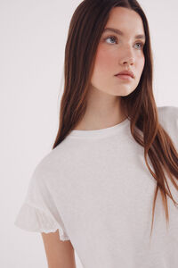 Springfield Camiseta manga volante plumeti