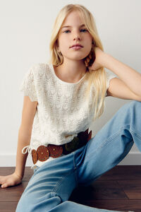 Springfield Kids Top para menina em crochet