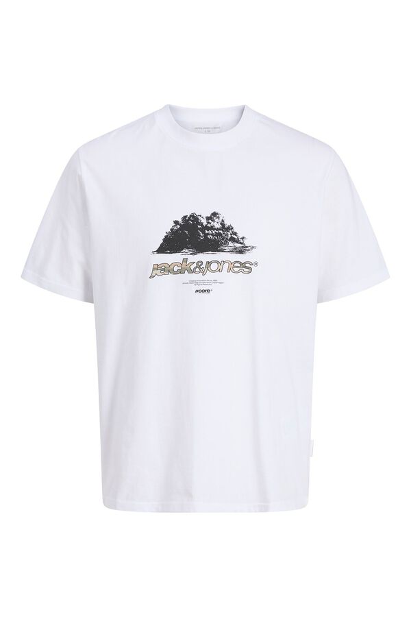 Jack & Jones T-shirt regular fit em algod&atilde;o branco