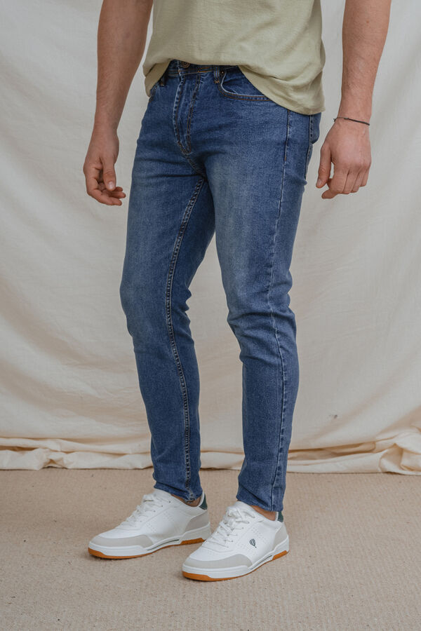 Celopman Denim skinny b&aacute;sico azul