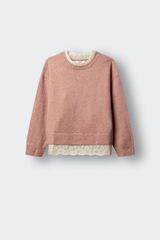 Springfield Kids Camisola de renda para menina rosa