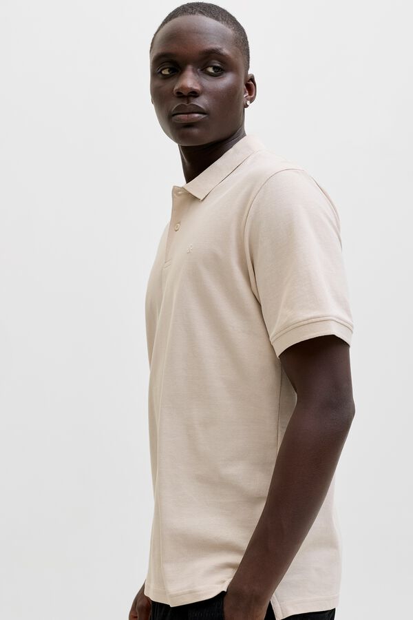 Jack & Jones Polo piqu&eacute; slim cinzento