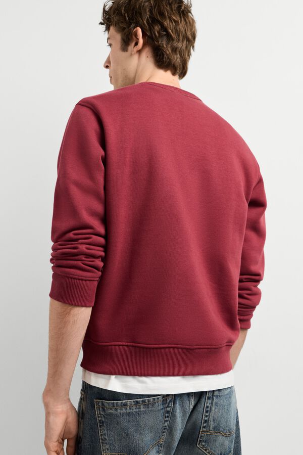 Pepe Jeans Sweatshirt com logo gola redonda vermelho