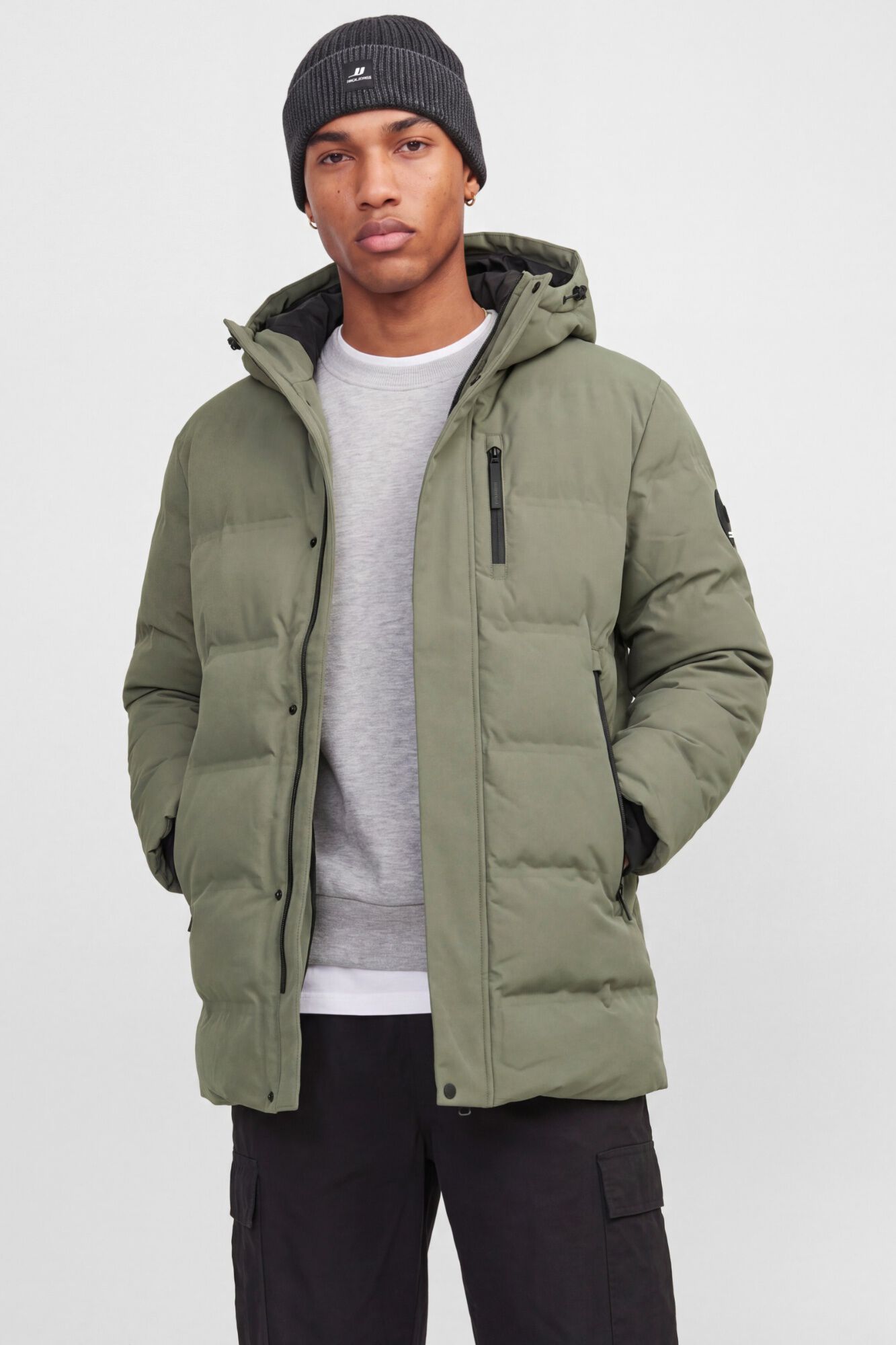 Jack & Jones Blus&atilde;o comprido com capuz