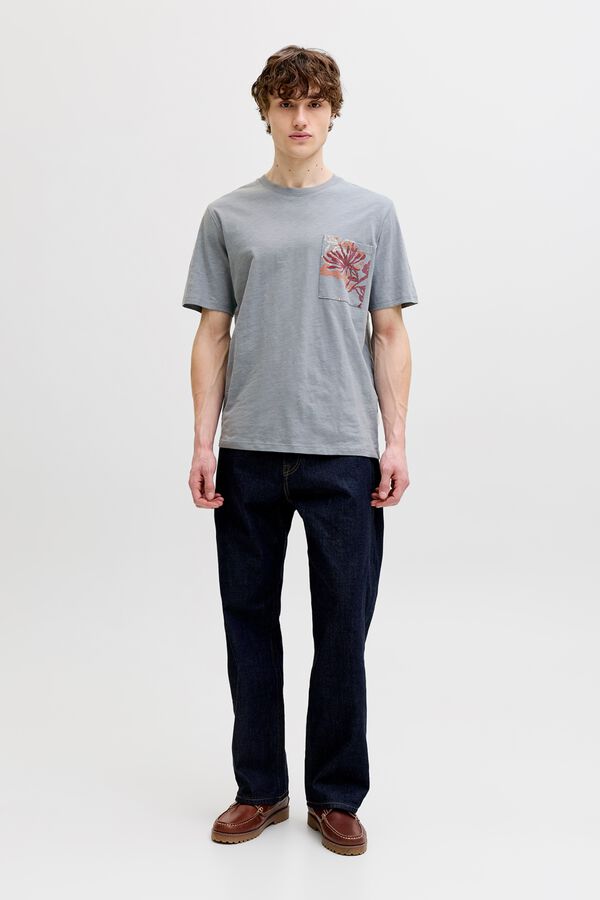 Jack & Jones T-shirt regular fit com bolso azul