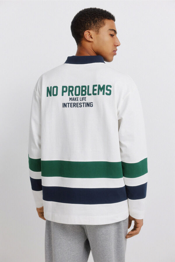 Springfield T-shirt de manga comprida dupla weekend bege