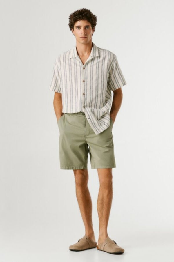 Pepe Jeans Cal&ccedil;&otilde;es em popelina bege