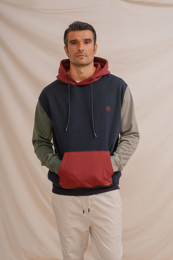 Celopman Moletom Sweatshirt tricolor azul