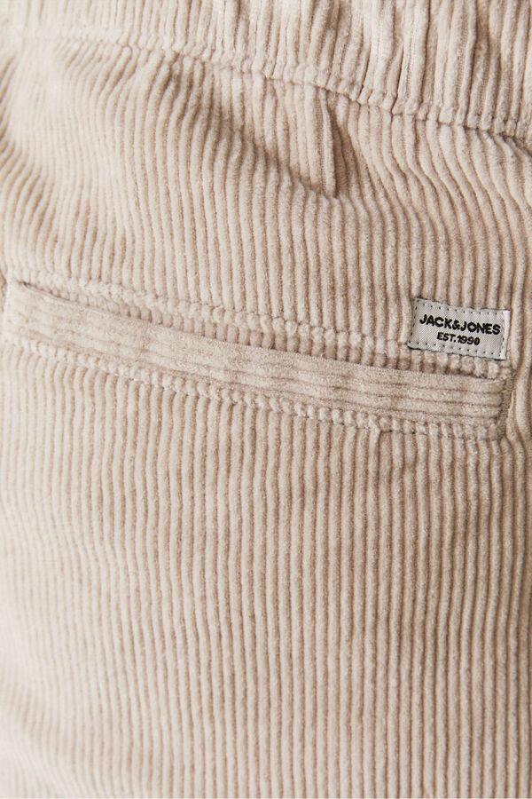 Jack & Jones Calça jogger de veludo cotelê cinzento