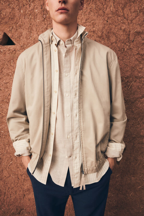 Springfield Linen cotton lightweight jacket nude
