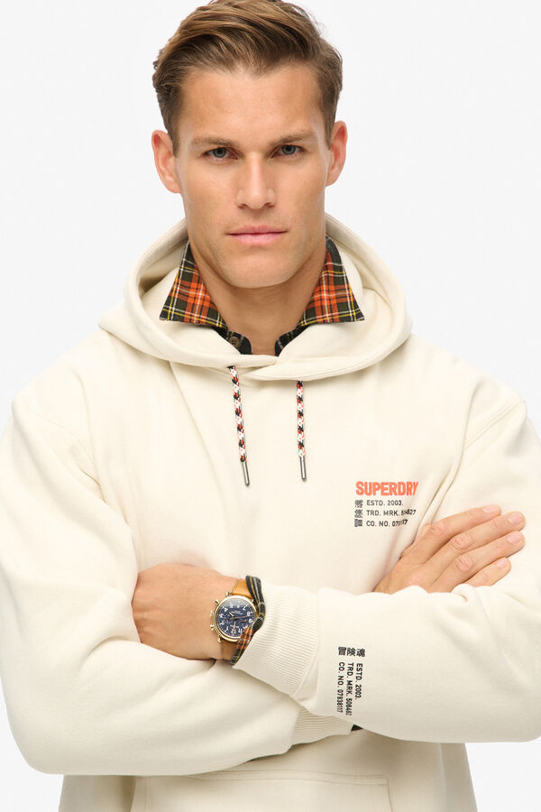 Superdry Sudadera Con Capucha blanco