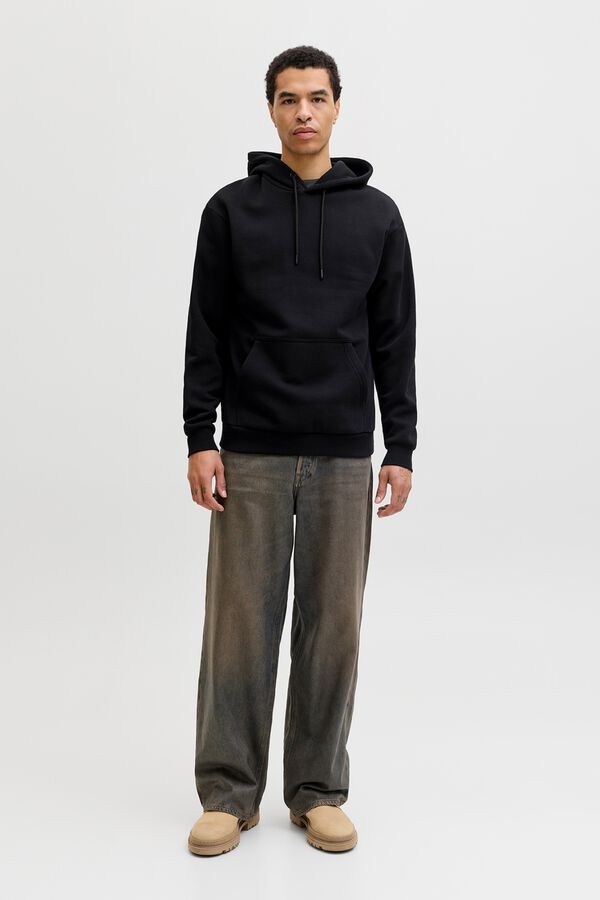 Jack & Jones Hooded relaxed sweatshirt black
