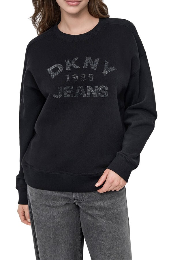 DKNY Sweatshirt com logo DKNY preto