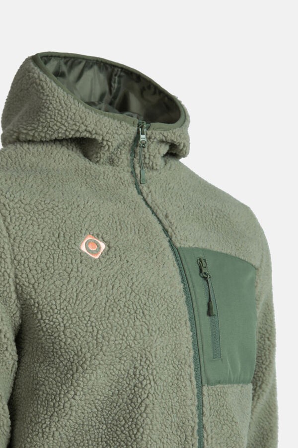 Izas Chaqueta polar de borreguillo kaki