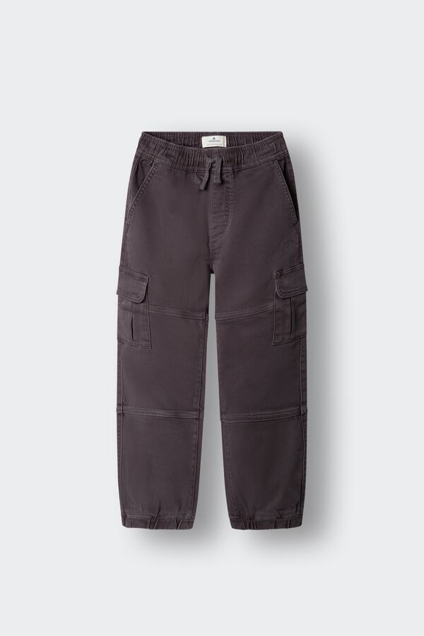 Springfield Kids Cal&ccedil;as cargo jogger para menino cinzento