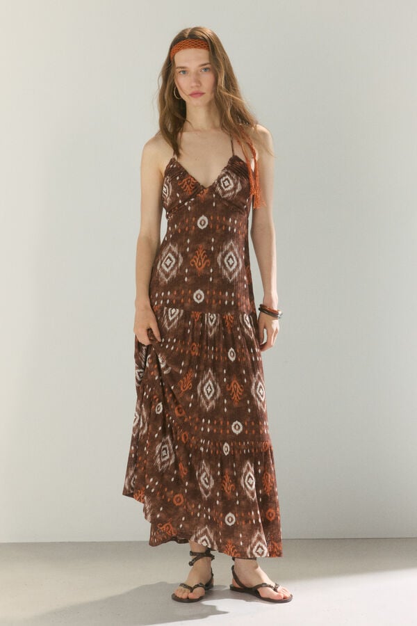 High Spirits Vestido Sahara castanho