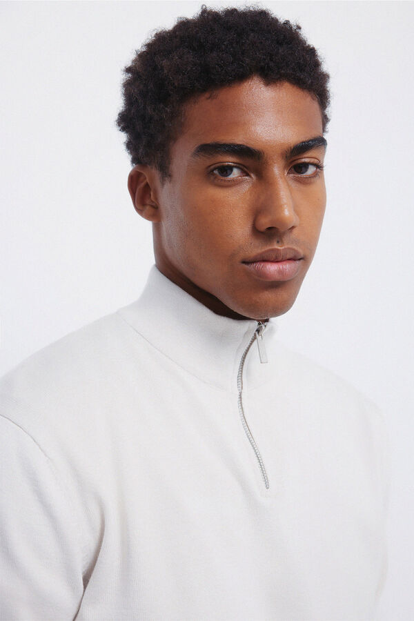 Springfield Camisola Milano com fecho-éclair cru