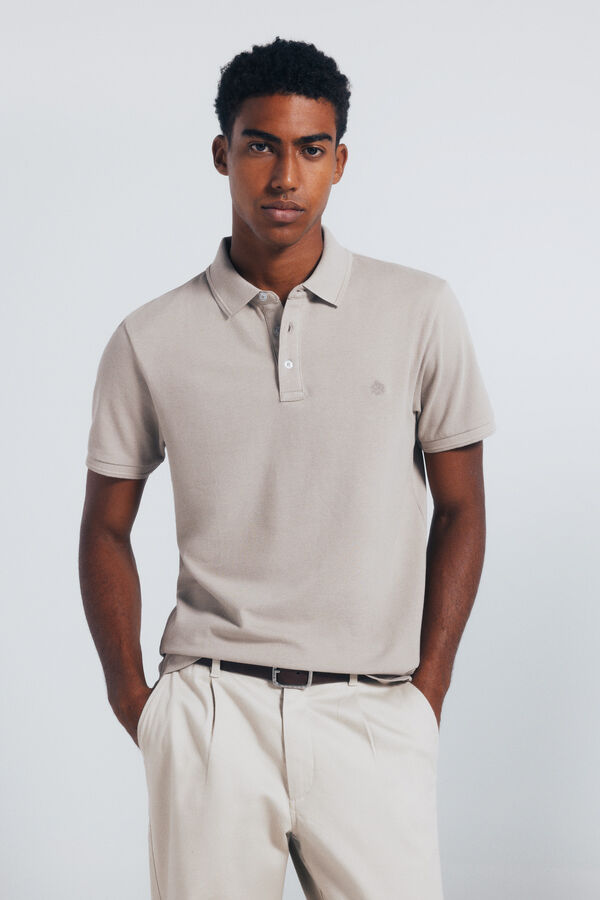 Springfield Polo piqué slim fit cru