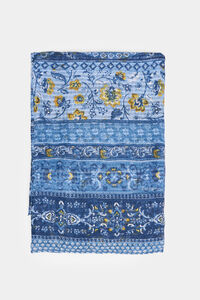 Springfield Blue border scarf blue