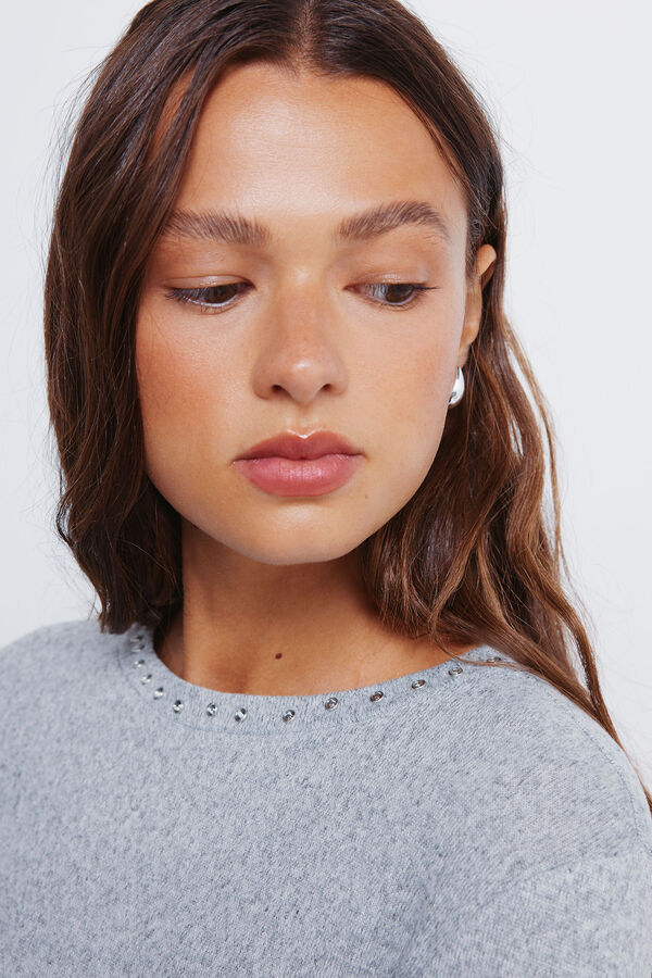 Springfield T-shirt com gola cinzento