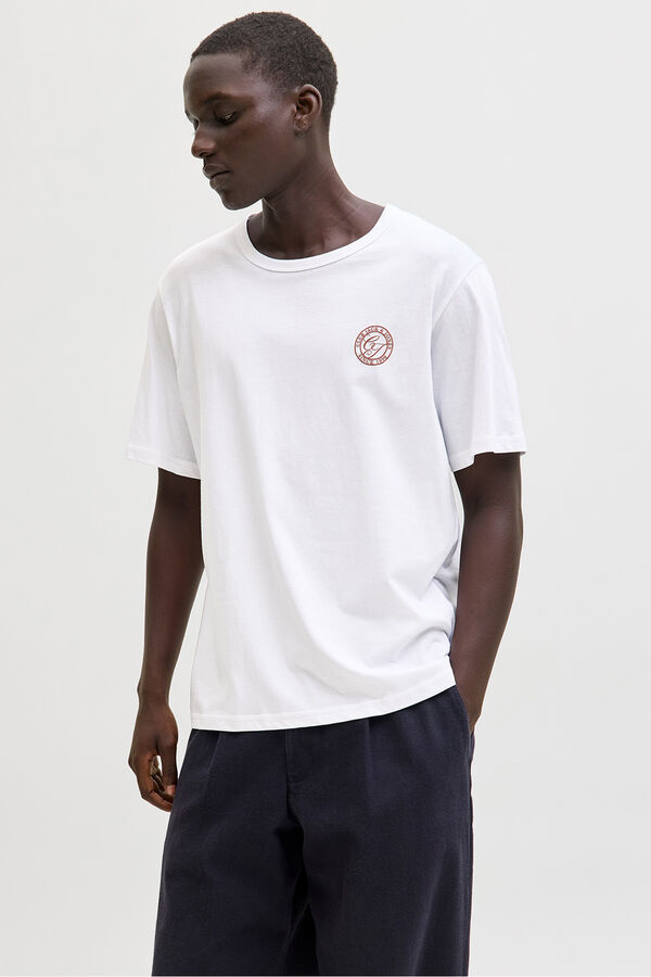 Jack & Jones camiseta b&aacute;sica e descontra&iacute;da branco