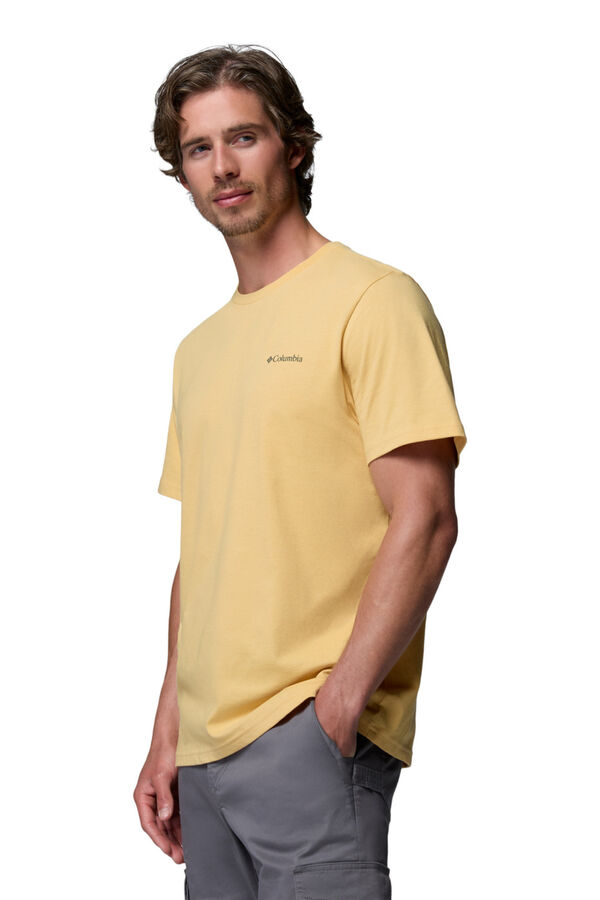Columbia T-shirt com estampado de natureza nas costas amarelo