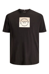 Jack & Jones PLUS T-shirt b&aacute;sica manga curta preto