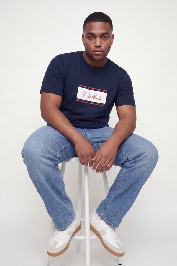 Jack & Jones PLUS T-shirt de manga curta azul