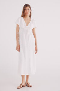 Springfield Vestido midi bordado circular suíço