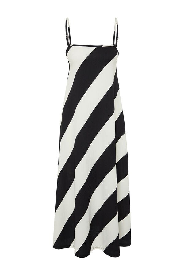 Trendyol Vestido maxi de al&ccedil;as preto